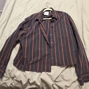 JW Anderson Uniqlo Striped Button-Up Oxford Shirt